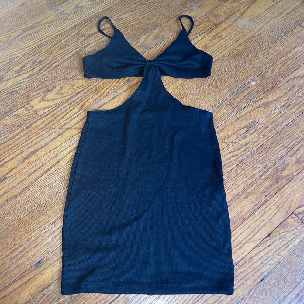 Black never worn cut out mini dress!